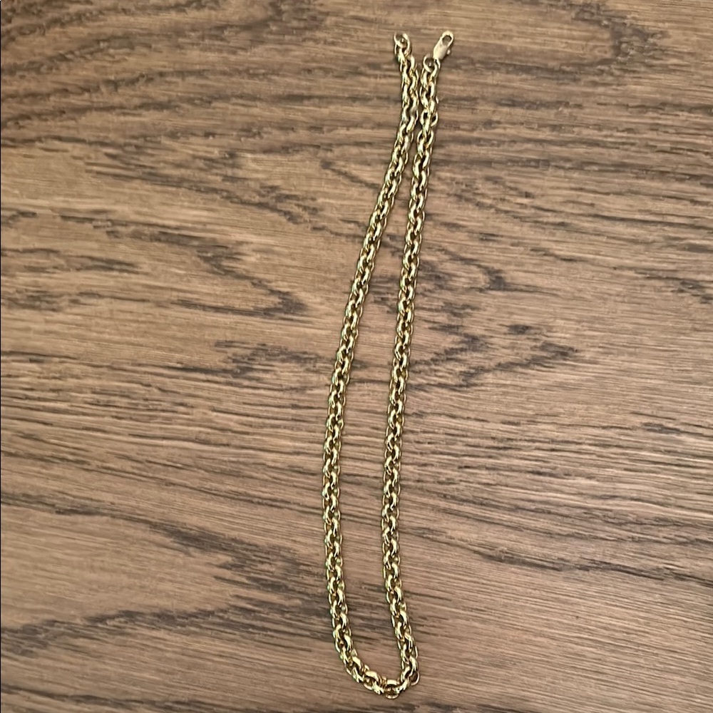 Gold-Tone Rope Chain Necklace
